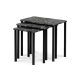 20658-04 Black 3 Piece Smoking Table Set