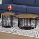 Coffee table set of 2 pieces in Oak colour.Dimensions: 60x34, pr.37x37 cm. AF-3007 