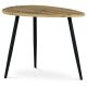 Modern Oak Coffee Table with Black Metal Legs AF-3011