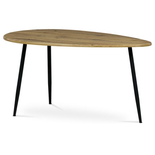 Modern Oak Coffee Table with Black Metal Legs. AF-3012