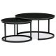 Black Marble Effect Ceramic Coffee Table Set of 2. Diameter: ø80 cm and ø60cm. AHG-404