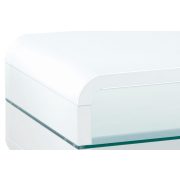 Modern Dohányzóasztal Magasfényű Fehér Színben 90x60x40 cm. Ahg-611 