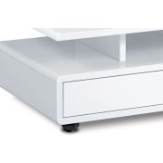 Ahg-620 Magasfényű Fehér Dohányzóasztal 2 Fiókkal. 100x60x41 cm.