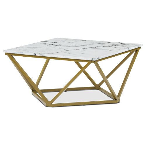 Marble Effect Smoking Table with Golden Legs AHG-631