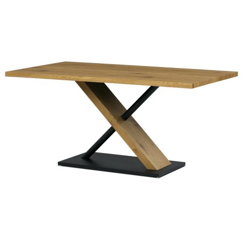 X Legs Dining Table in Oak Colour. Size: 160x90x76 cm.