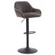 Telescopic Barstool with Leather Effect Brown Fabric Seat, Comfortable for Home Use AUB-716