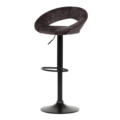 Velvet Upholstered Telescopic Bar Stool Brown AUB-822