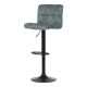 Scaun de bar telescopic tapițat cu catifea Vintage Blue Colour AUB-827