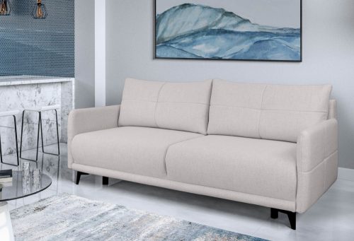 SOFA 210CM, LIGHT GREY COLOUR, 2 SEATER, WITH PULL-OUT BED, DZETA 3DL NEVE03