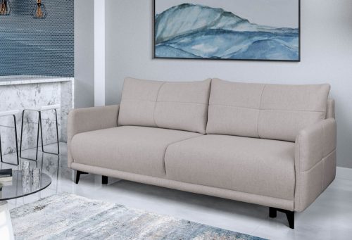 SOFA 210CM, LIGHT BEIGE COLOUR, 2 SEATER, WITH PULL-OUT BED, DZETA 3DL NEVE13