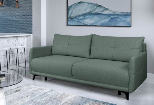 SOFA 210CM, DARK GREEN COLOR, 2 SEATER, WITH PULL OUT BED, DZETA 3DL NEVE34