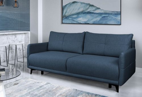 SOFA 210CM, DARK BLUE COLOR, 2 SEATER, WITH PULL OUT BED, DZETA 3DL NEVE77