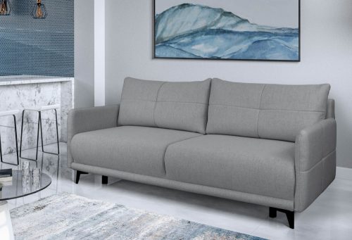 SOFA 210CM, DARK GREY COLOUR, 2 SEATER, WITH PULL-OUT BED, DZETA 3DL NEVE85