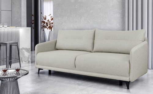 SOFA 210CM, WHITE, 2 SEATER, WITH PULL OUT BED, LAROSA RINO03