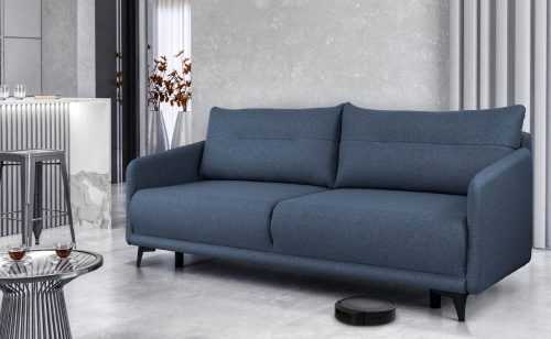 SOFA 210CM, DARK BLUE, 2 SEATER, WITH PULL OUT BED, LAROSA RINO79