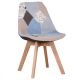 Modern Dining Chair in Patchwork Colour CT-764 