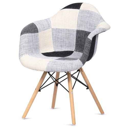 Scaun de masă scandinav în culoare modernă patchwork. CT-767