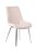 Dining Chair Beige Faux Leather Upholstery