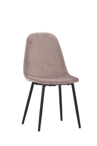 Modern étkezőszék barna színben, bársony kárpittal DC-4469