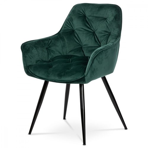 Modern Dining Chair Emerald Green Velvet Upholstered DCH-421 