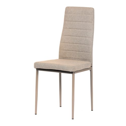 Grey Fabric Dining Chair with Cappuccino Metal Legs. DCL-375