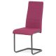 Magenta Sledge Dining Chair with Fabric Upholstery, Anthracite Metal Legs. DCL-400