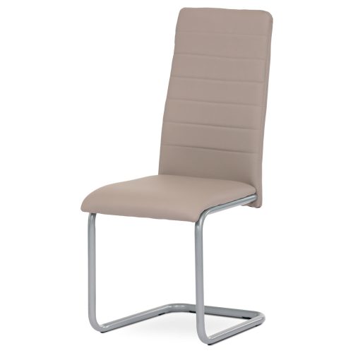 Truffle Color Sled Base Dining Chair with Grey Metal Legs. DCL-402