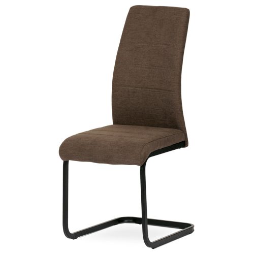 Sledge Dining Chair Brown Fabric Upholstery DCL-414