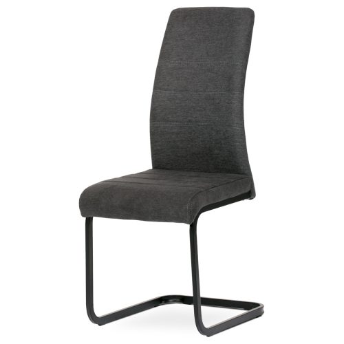 Sledge Dining Chair Grey Fabric Upholstery DCL-414