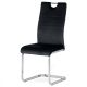 Modern Sledback Dining Scaun negru catifea tapițerie DCL-416 