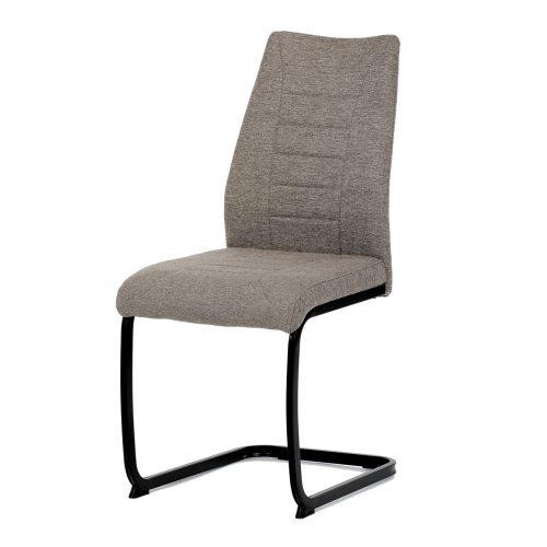 Brown Fabric Dining Chair with sled base. DCL-438