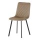 Velvet Dining Chair in Matt Cappucino Colour with Rombus pattern. DCL-973