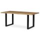 Solid oak dining table with metal legs 180x90x75 cm. DS-U180