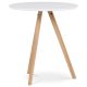 Round dining table 70x70x75 cm, MDF top white matt lacquer, solid beech legs. Dt-320