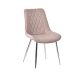 Elegantná jedálenská stolička v latte farbe s čalúnením z ekokože