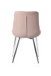 Elegantná jedálenská stolička v latte farbe s čalúnením z ekokože