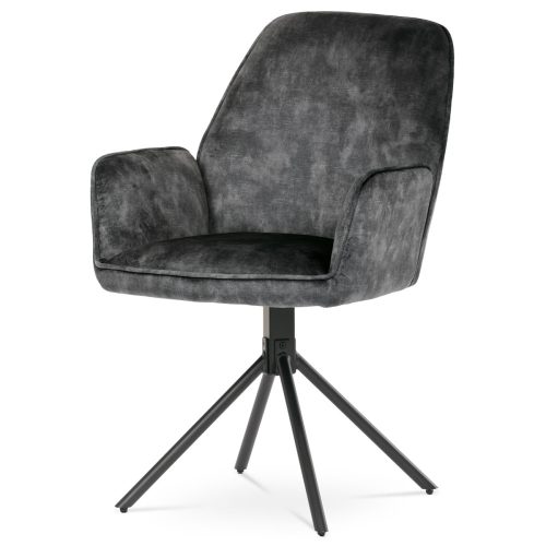 Black Velvet Dining Chair / Meeting Chair HC-511 (Non Swivel)