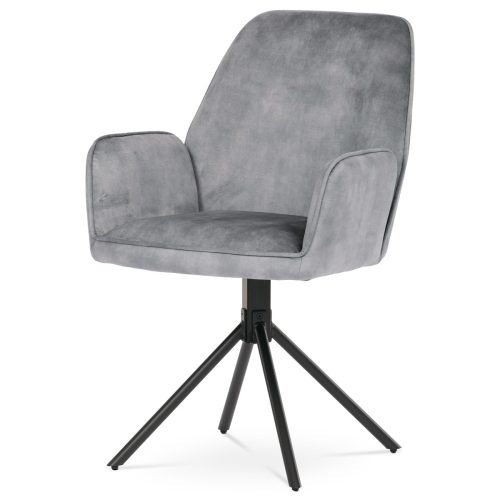 Silver Grey Velvet Dining Chair / Meeting Chair HC-511 (Non Swivel)