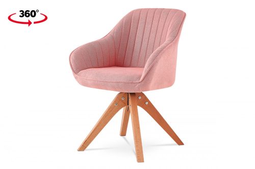 Modern dining and office swivel chair in pink with swivel seat HC-770