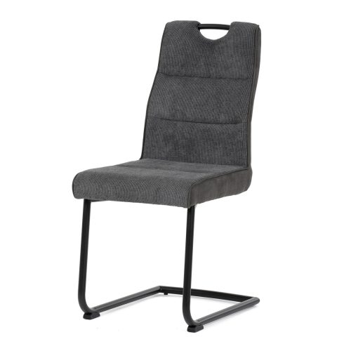 Grey Fabric Upholstered Dining Chair with Sledges. HC-972