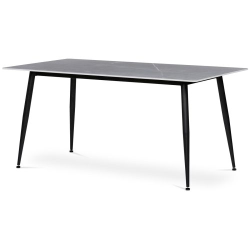Szürke Márványhatású Modern Étkezőasztal, Szinterezett Kő Asztallap. Méret: 160x90x76 cm.