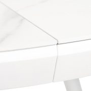 Modern Bővíthető Kerek Asztal Márvány Mintázattal 110+40x110 cm Ht-409M 