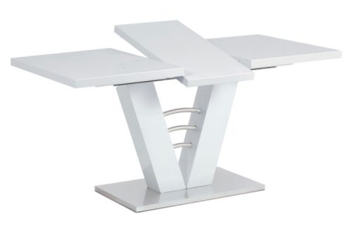 Modern Dining Table 120+40x80 cm. White colour Ht-510 