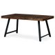 Modern Dining Table in Dark Ebony. Size: 160x90x76 cm. HT-534