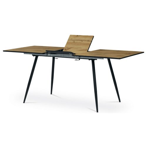 Extendable Dining Table in Wild Oak Colour. 140+40x80x76 cm. MDF Tabletop, Metal Legs. HT-921