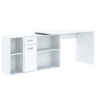 Desk CARROLL 120 cm white 1 door 1 drawer
