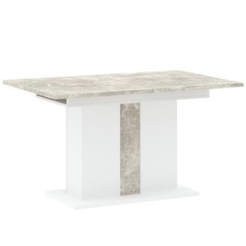 GREYS Étkezőasztal Márvány/Fehér Színben 134 cm