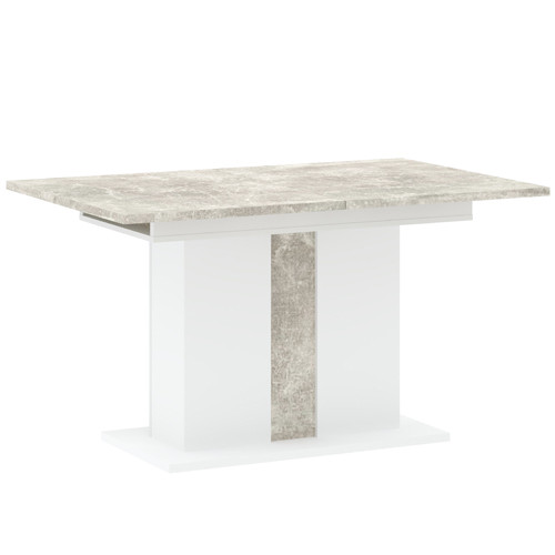 GREYS Étkezőasztal Márvány/Fehér Színben 134 cm