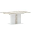 GREYS Étkezőasztal Márvány/Fehér Színben 134 cm