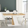 BRISTOL Étkezőasztal Tölgy/Fehér Színben 138 cm